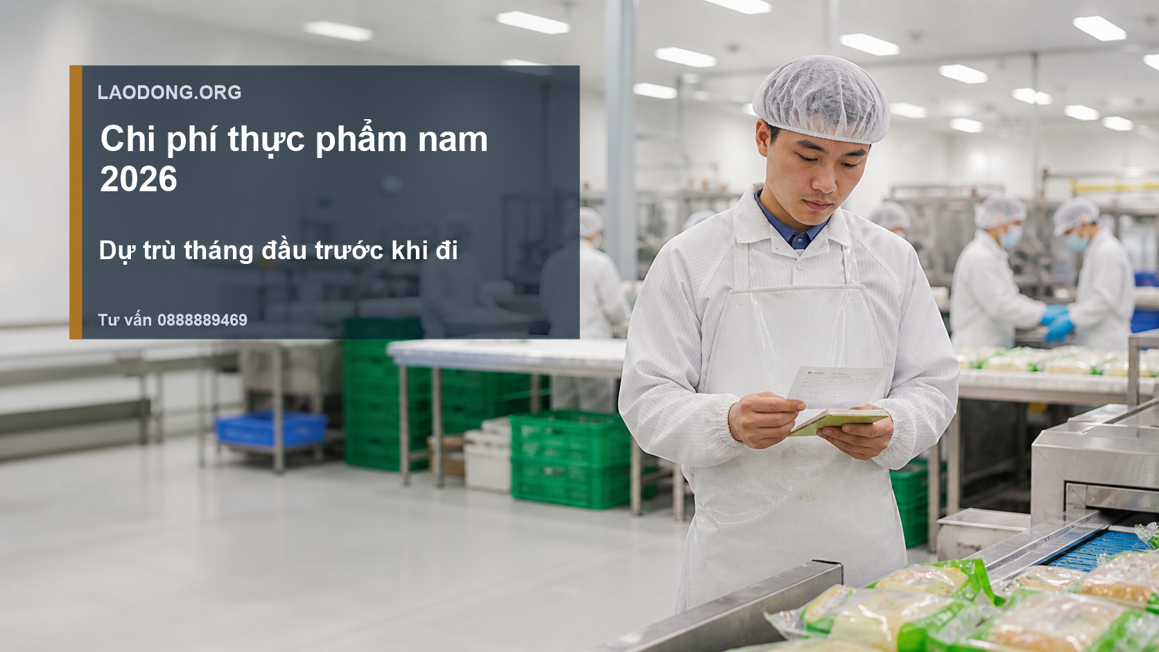 Ảnh đại diện bài chi phí đi Đài Loan đơn thực phẩm cho nam cần dự trù tháng đầu bao nhiêu 2026