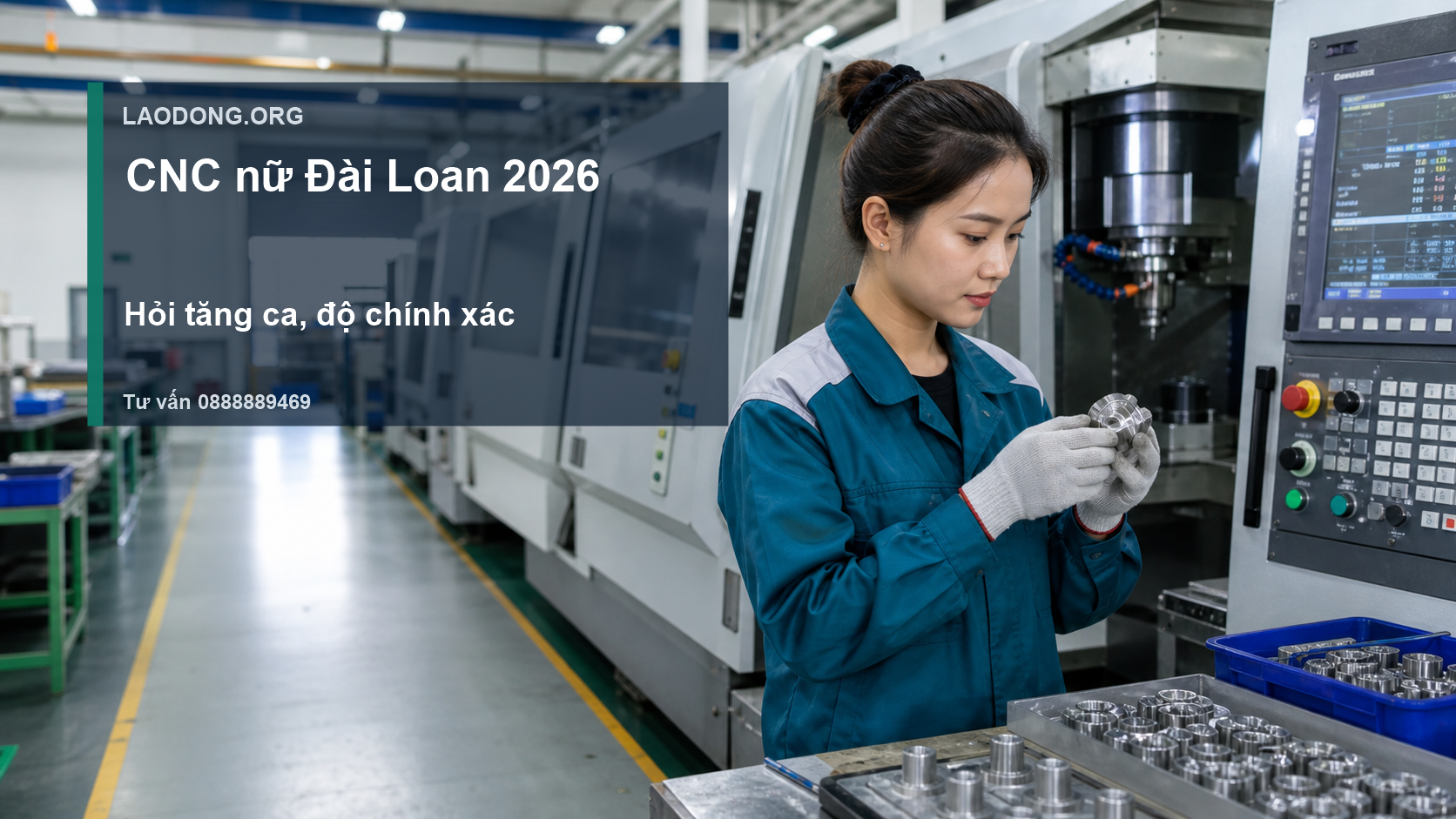 Ảnh đại diện bài đơn CNC Đài Loan cho nữ mới đi lần đầu cần hỏi gì về tăng ca và độ chính xác 2026
