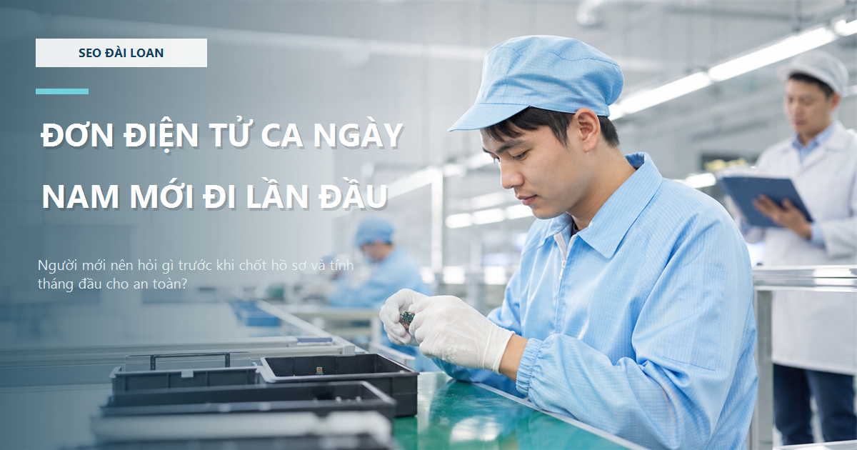 Ảnh đại diện bài đơn điện tử Đài Loan cho nam mới đi lần đầu có nên chọn ca ngày không 2026