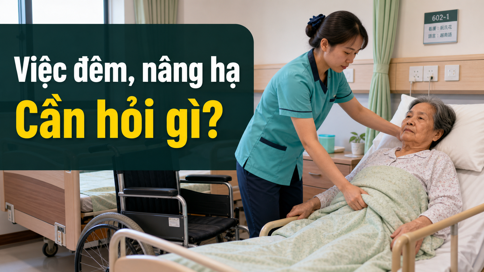 Ảnh đại diện bài đơn hộ lý Đài Loan cho người đã chăm bệnh nhân nằm lâu cần hỏi gì về việc đêm và nâng hạ 2026