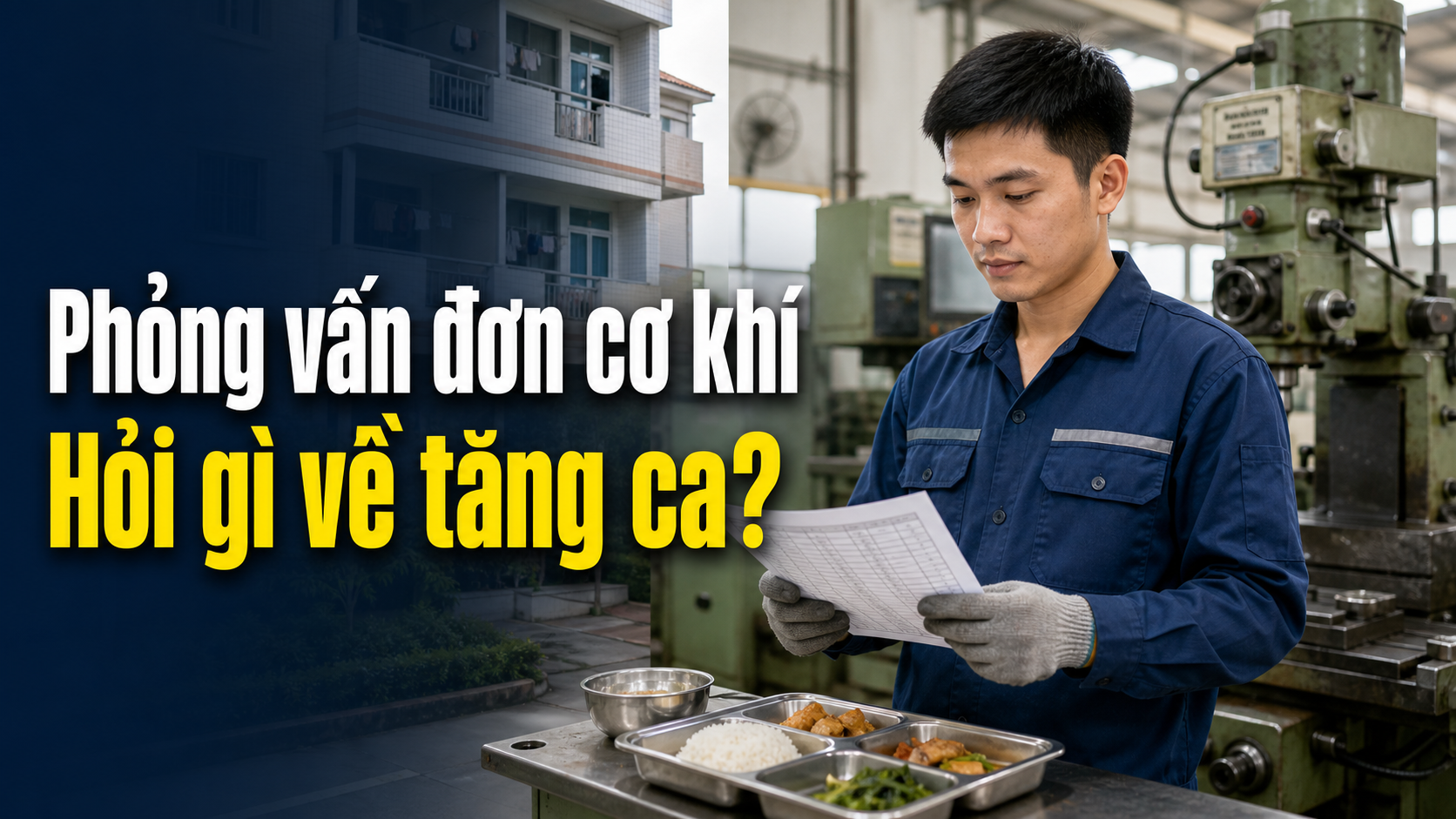 Ảnh đại diện bài phỏng vấn đơn cơ khí Đài Loan cho nam cần hỏi gì về tăng ca và ăn ở 2026
