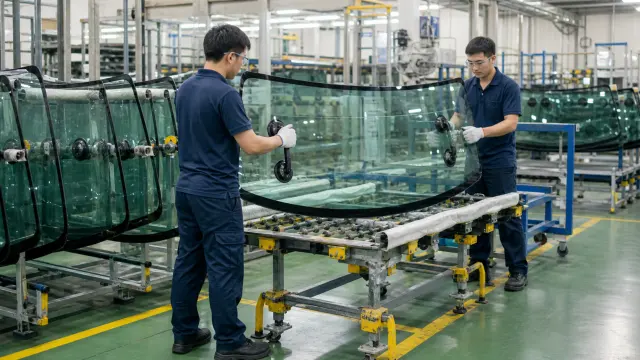 Ảnh minh họa công việc sản xuất kính ô tô tại Đài Loan