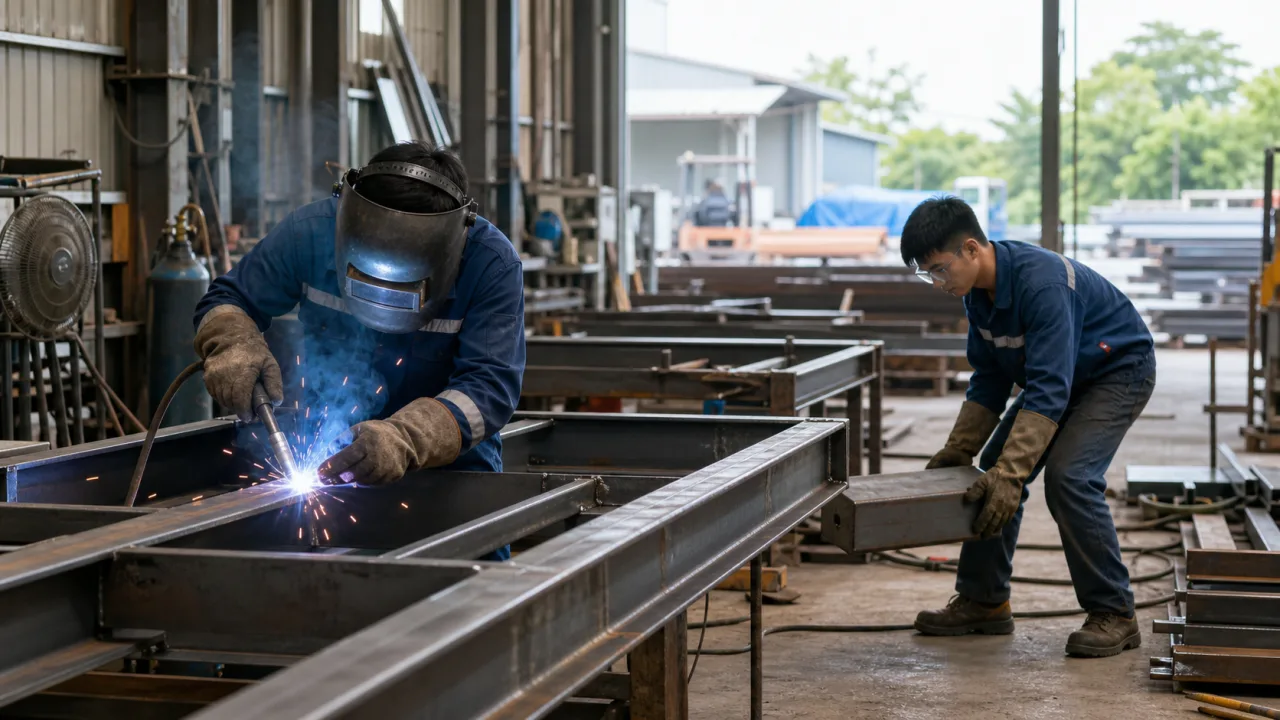 Ảnh minh họa tự tạo công việc hàn kết cấu kim loại tại Đài Loan